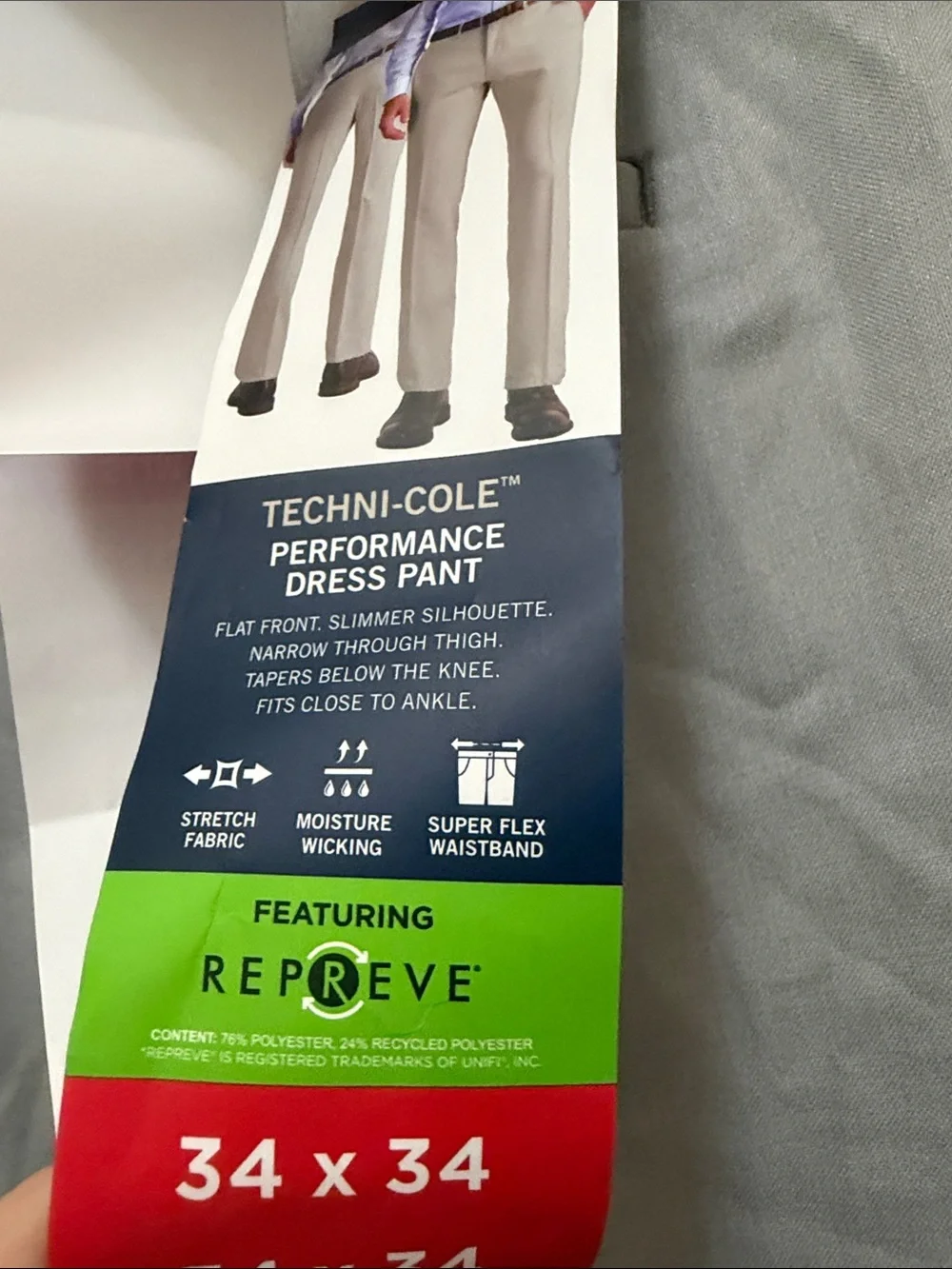 Kenneth Cole Men's Light Gray Dress Pants